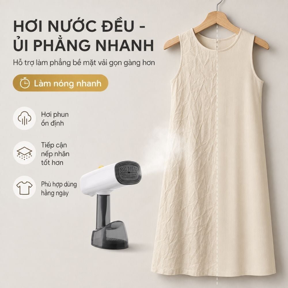 Hình ảnh chi tiết: Bàn Ủi Hơi Nước Hút Giữ Vải Kachi MK475 – Giữ Vải Ổn Định, Ủi Phẳng Dễ Hơn