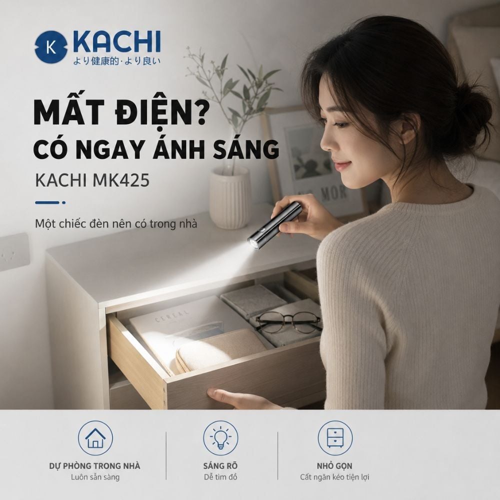 Hình ảnh chi tiết: Đèn Pin Sạc Đa Năng Kachi MK425: Soi Rọi Mọi Hành Trình, Bừng Sáng Mọi Cuộc Vui