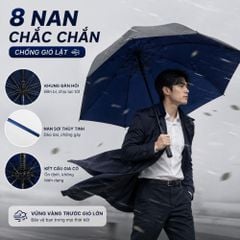 Ô Che Mưa Cỡ Lớn MK416 – Dù Cao Cấp Gập Gọn, Tự Động, Chống Gió Lật, Chống Tia UV