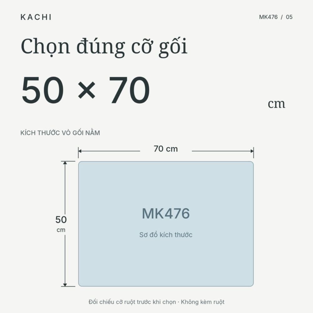 Vỏ gối Kachi Tencel Blend MK476/MK480 – hình ảnh chi tiết 2