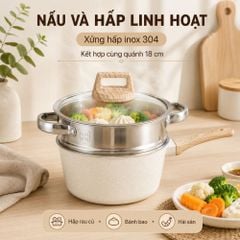 Bộ Nồi Chảo Chống Dính 21 Món Mishio MK469 – Trắng Kem Thanh Lịch, An Toàn Chuẩn FDA