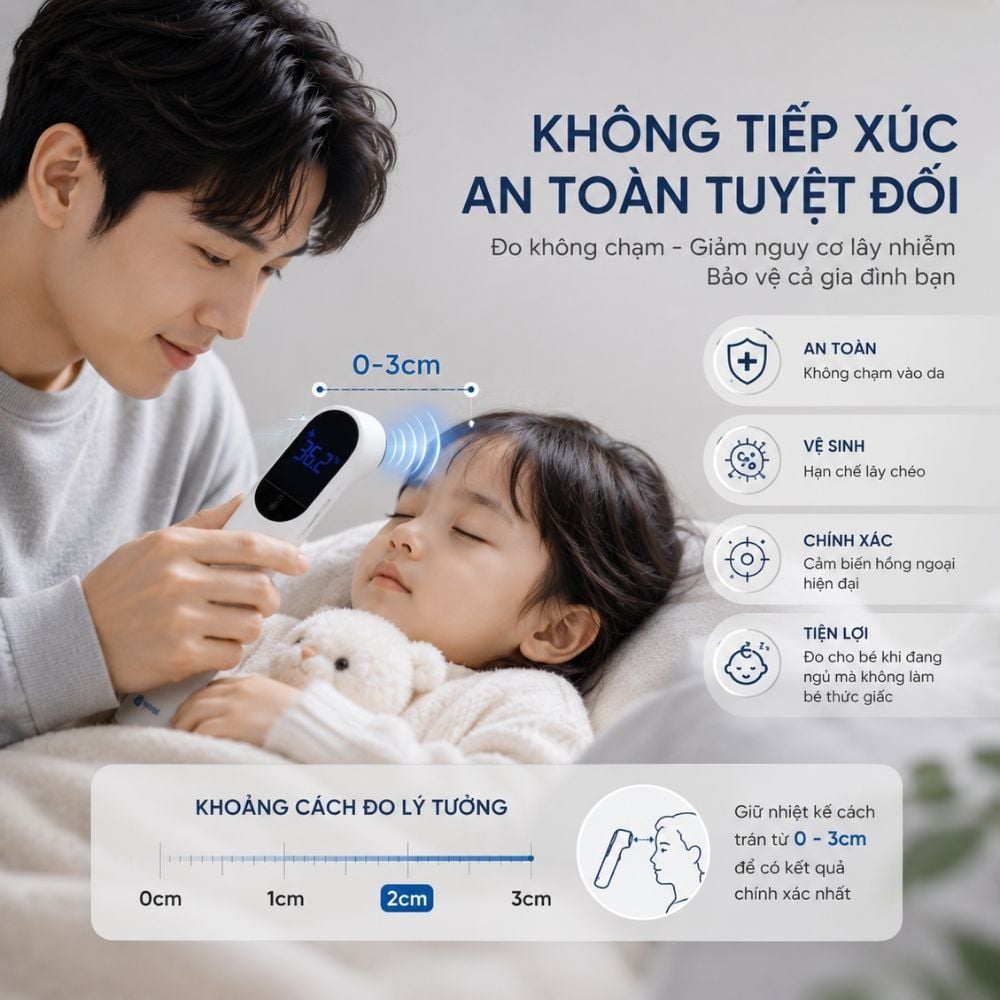 Máy Đo Nhiệt Kế Kachi JXB-315 MK | Đo nhiệt độ cơ thể, nhiệt độ phòng, nhiệt độ bề mặt đồ vật