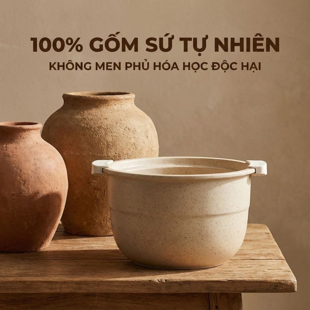 Nồi Cơm Điện Áp Suất Lòng Sứ Dưỡng Sinh Mishio MK396 dung tích 0.8L cho 1-2 người – Bí Quyết Cho Cơm Gạo Lứt