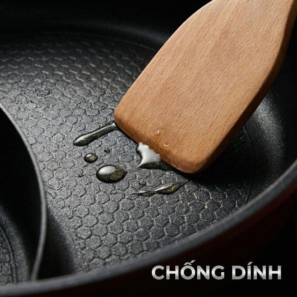 Nồi Lẩu Điện 2 Ngăn Mishio Mk112 5L - Màu Đỏ