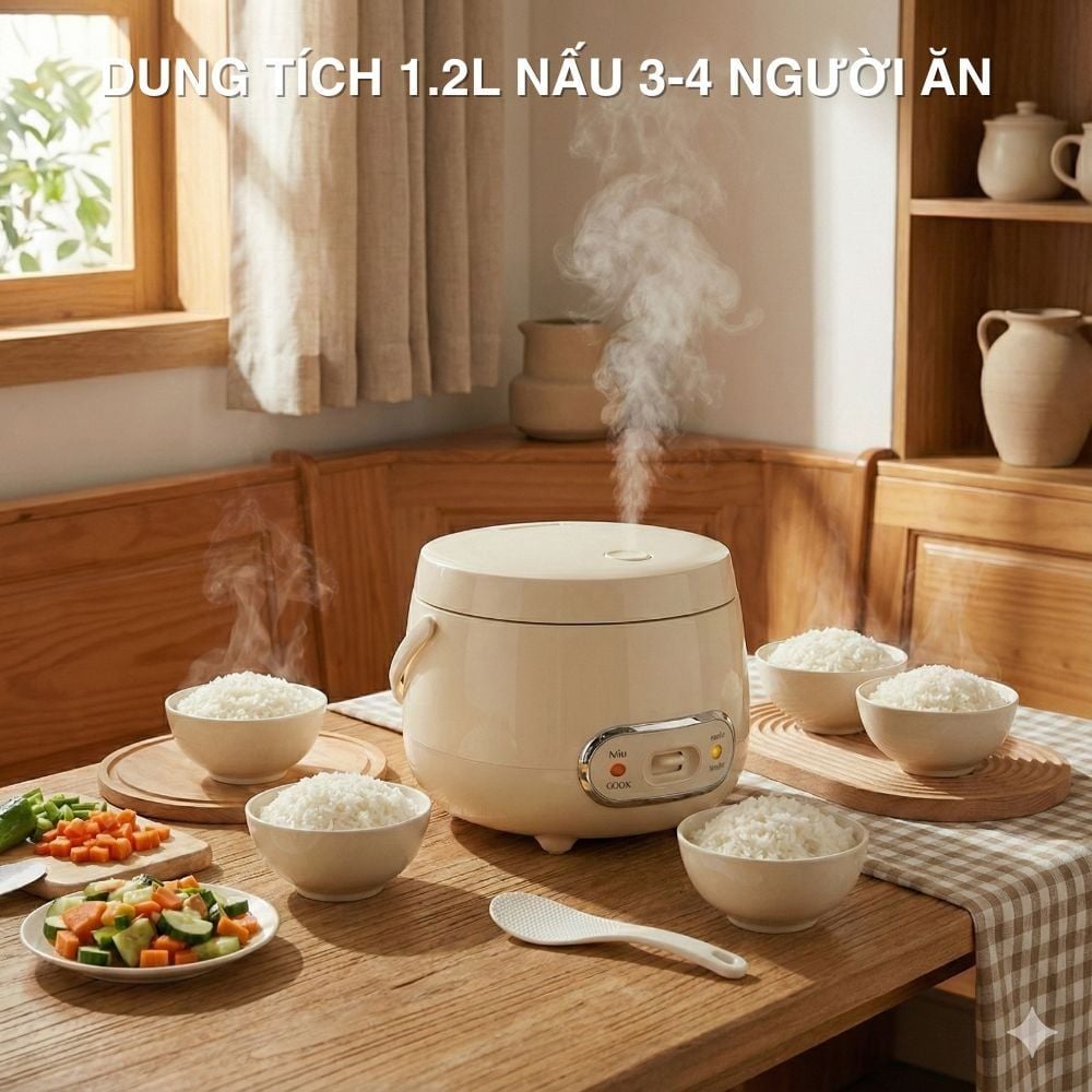 Nồi cơm điện 1.2L Mishio MK387