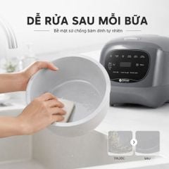 Nồi cơm điện lòng sứ dưỡng sinh 1.2L Mishio MK381