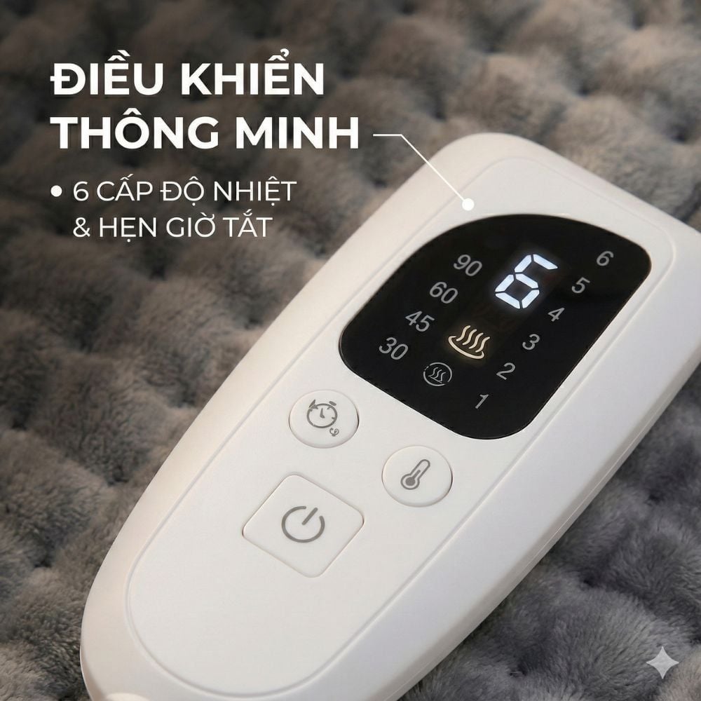 Thảm Chườm Nóng Kachi MK363 giảm đau nhức, đệm sưởi ấm, chăn điện