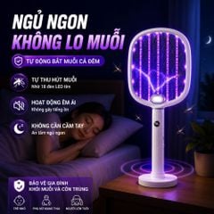 Vợt Bắt Muỗi Tự Động Kachi MK462 – Tích Hợp Đèn Bắt Muỗi, Màn Hình LED Thông Minh