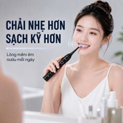 COMBO chăm sóc răng miệng toàn diện: bàn chải điện làm sạch bề mặt răng + tăm nước làm sạch kẽ răng