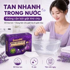 Nước Giặt Cô Đặc SoonMi Hương Lavender - Công Nghệ Giặt Tẩy Thế Hệ Mới (Hộp 30 Tờ) MK