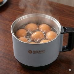 Nồi Lẩu Điện Mini 1.5L Mishio MK392 600W lòng nồi inox 304 không gỉ sét