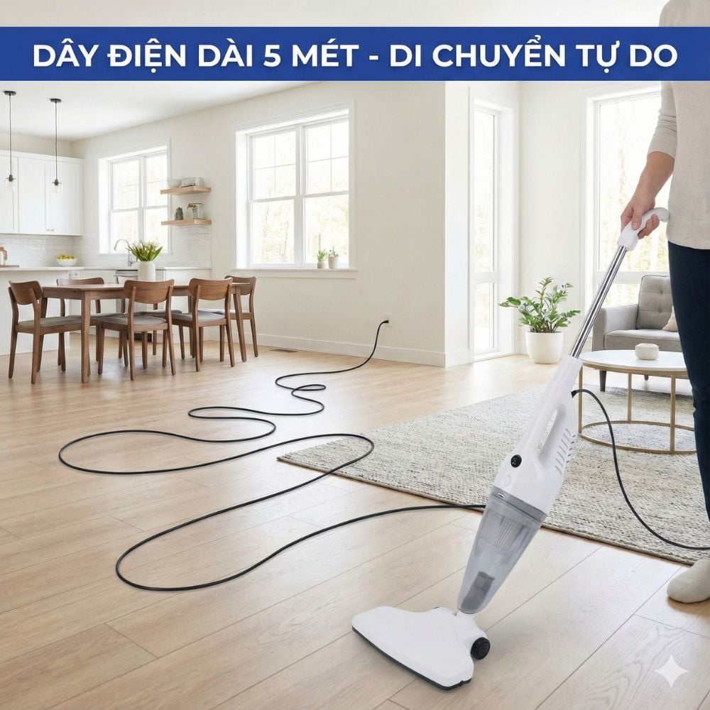 Máy Hút Bụi Cầm Tay Kachi MK438 600W - Lực Hút Mạnh Mẽ, Thiết Kế Linh Hoạt, Sạch Mọi Ngóc Ngách