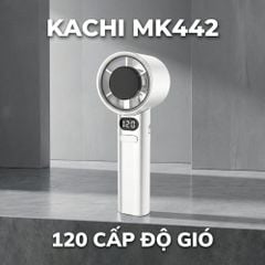 Quạt Cầm Tay Kachi MK442 – 120 Cấp Độ Gió Tuabin, Màn Hình LED Hiển Thị Pin, Bảo Hành 18 Tháng
