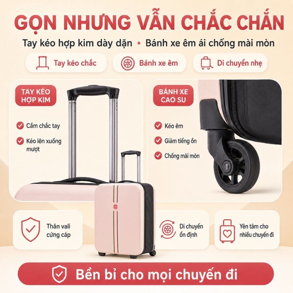 Vali Du Lịch Xếp Gọn MK356 24 Inch – Gọn Khi Cất, Tiện Khi Đi