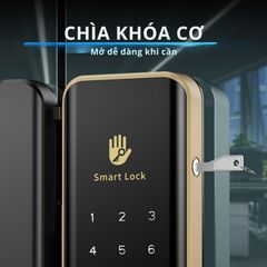 Khóa Cửa Thông Minh Kachi MK45 cho cửa không có khung như cửa kính, cửa gỗ trượt – Mở Khóa App + Vân tay + Chìa khóa + Thẻ từ + Mã số