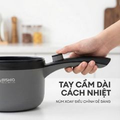 Nồi nấu đa năng Mishio MK321 |  Dung tích 1.5L kèm xửng hấp inox 304