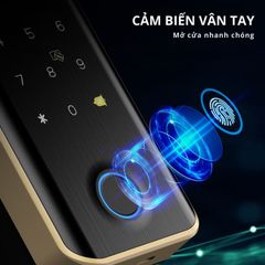 Khóa Cửa Thông Minh Kachi MK45 cho cửa không có khung như cửa kính, cửa gỗ trượt – Mở Khóa App + Vân tay + Chìa khóa + Thẻ từ + Mã số