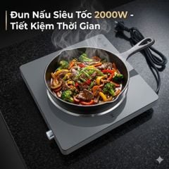 Bếp Từ Đơn Mishio MK448 Công Suất 2000W - Mặt Kính Kanger Hạng A