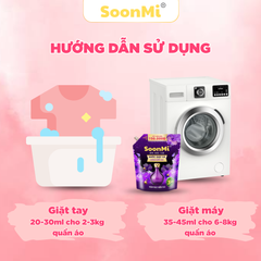 Nước Giặt Xả 2 Trong 1 Soonmi 3kg Đậm Đặc - Công Nghệ Hạt Lưu Hương Ngọc Trai Lên Tới 3 Tuần MK