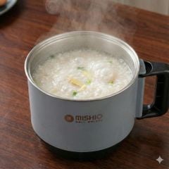 Nồi Lẩu Điện Mini 1.5L Mishio MK392 600W lòng nồi inox 304 không gỉ sét