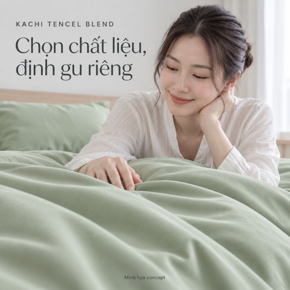 Bộ chăn ga gối Kachi Tencel Blend – hình ảnh chi tiết 5