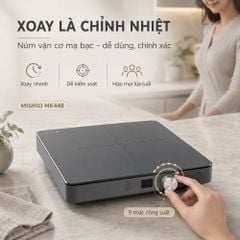 Bếp Từ Đơn Mishio MK448 Công Suất 2000W - Mặt Kính Kanger Hạng A