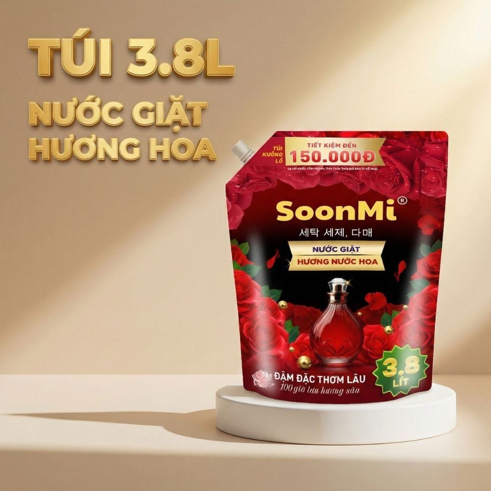Nước giặt hương nước hoa Soonmi túi lớn 3.8L MK