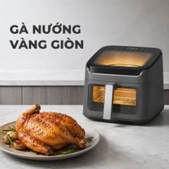 Nồi chiên không dầu Mishio MK473 7L - Quan sát món ngon qua cửa kính