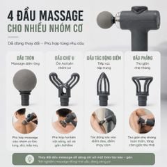 Súng Massage Cầm Tay KACHI MK466 Công Suất 20W - 4 Đầu Massage Giảm Đau Cơ Sâu