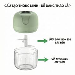 Máy Xay Tỏi Ớt Mini Chạy Pin Mishio MK420