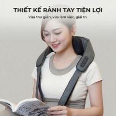 Máy massage cổ vay gáy 6D Kachi MK395 mô phỏng bàn tay người, chạy pin không dây tiện lợi
