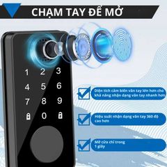 Khóa Cửa Thông Minh Kachi MK44 – Mở Khóa App Tuya + Vân tay + Chìa khóa + Thẻ từ + Mã số
