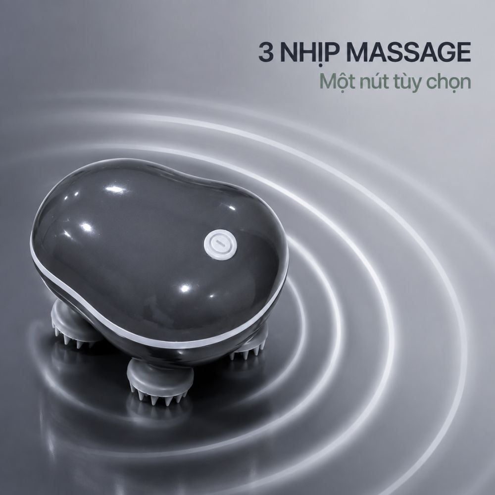 Máy Massage Đầu Kachi MK465 Chuẩn Chống Nước IPX7 – Giải Pháp Gội Đầu Dưỡng Sinh & Thư Giãn Da Đầu Tại Nhà