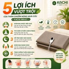 Thảm Chườm Nóng Ngải Cứu Đông Y Kachi MK421 - Giảm Đau Lưng, Vai Gáy Nhanh Chóng Tại Nhà