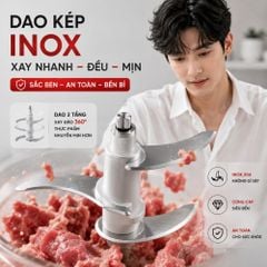 Máy Xay Thực Phẩm Đa Năng Mishio MK444 (2.0L) - Cối Thủy Tinh tặng cối Inox 304 Phân Loại Thực Phẩm Sống Chín