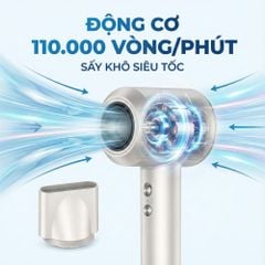 Máy Sấy Tóc Tốc Độ Cao Kachi ION (110.000 vòng/phút) - Sấy Nhanh, Chăm Sóc Tóc Ion Âm, Kiểm Soát Nhiệt NTC