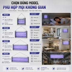 ĐÈN BẮT MUỖI VÀ DIỆT CÔN TRÙNG CAO CẤP KACHI (MODEL MK457 / MK458 / MK459 / MK460) – CÔNG NGHỆ BẪY ÁNH SÁNG KÉP DUAL LIGHT TRAP, AN TOÀN TUYỆT ĐỐI