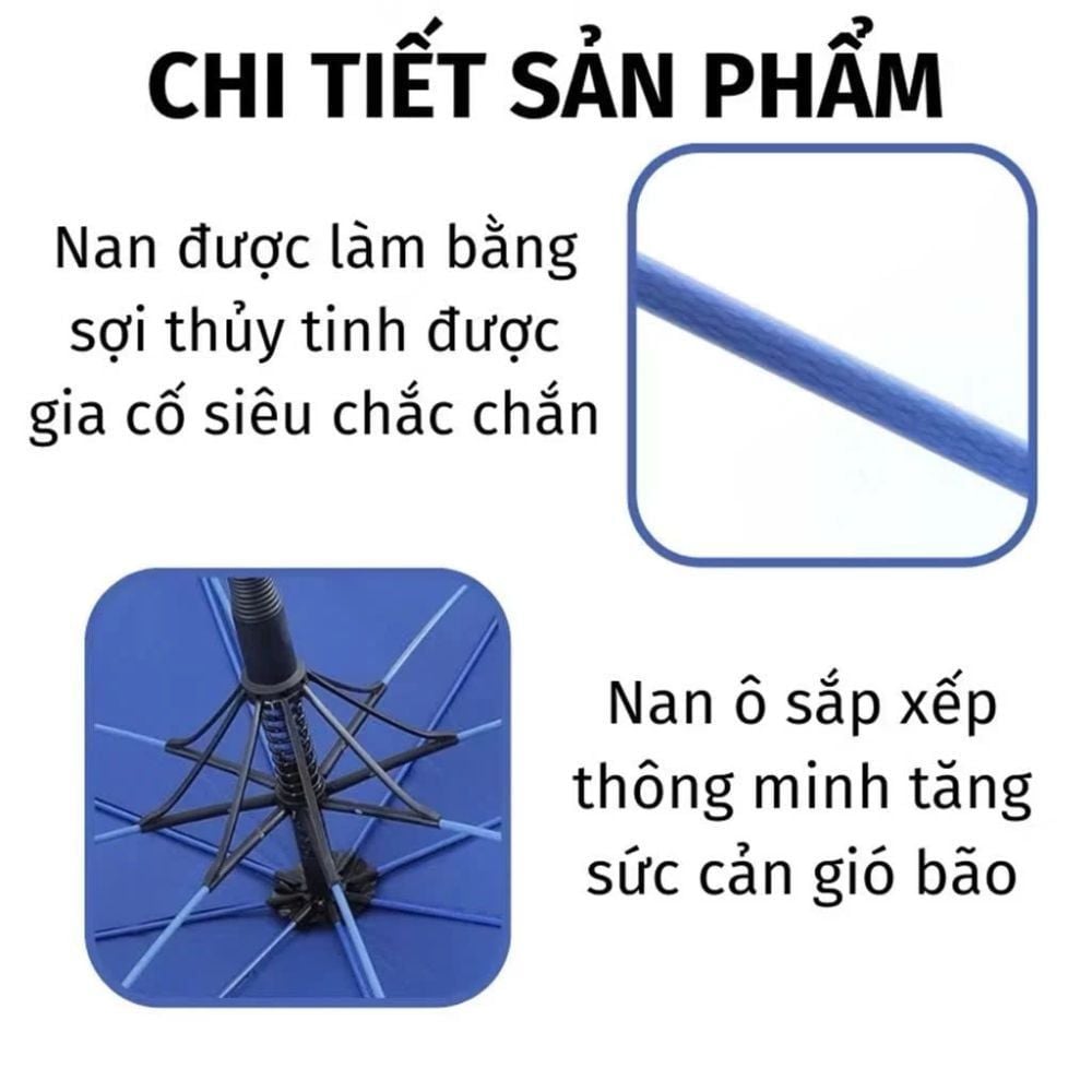 Hình ảnh chi tiết: Ô Che Mưa Cỡ Lớn MK416 – Dù Cao Cấp Gập Gọn, Tự Động, Chống Gió Lật, Chống Tia UV