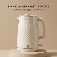 Bình Đun có chức năng giữ nhiệt 1.7 Lít Mishio MK385 inox 304