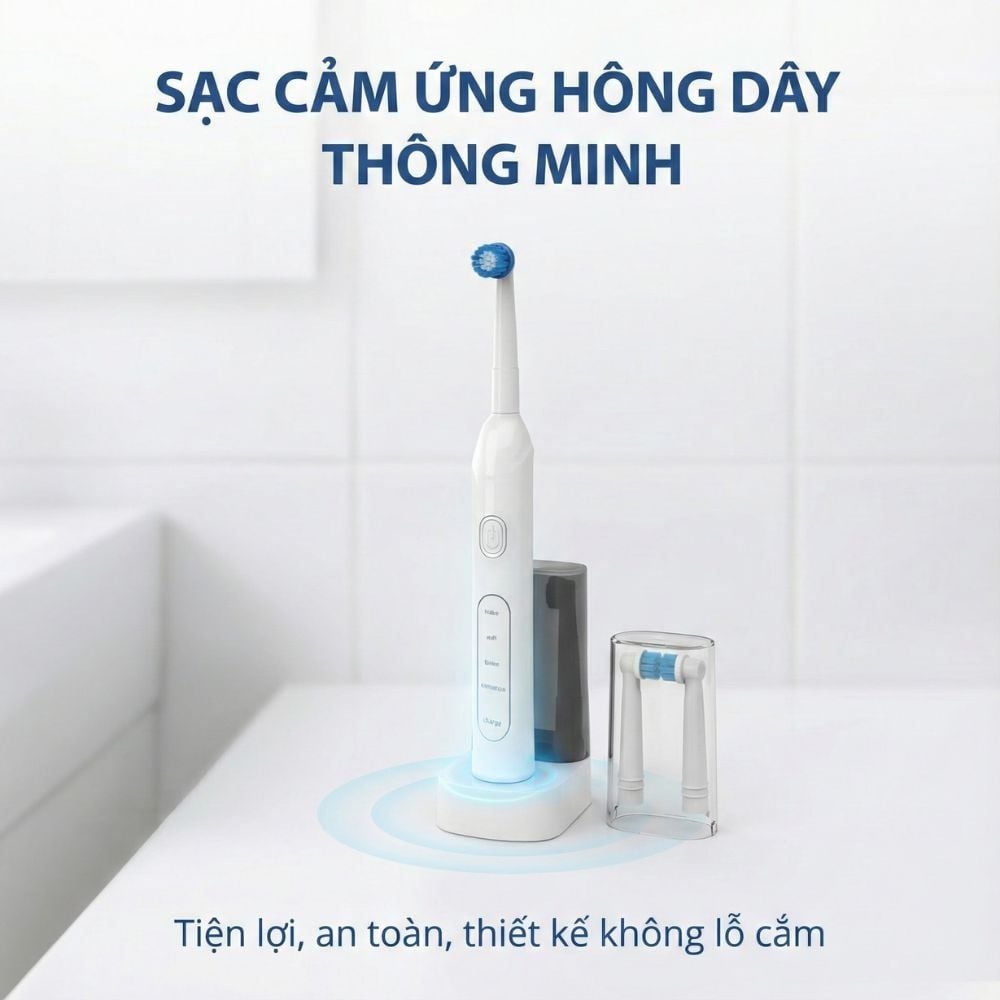 Bàn Chải Điện Đầu Xoay Tròn Kachi MK361