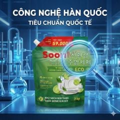 Nước Rửa Chén Soonmi Hương Chanh 1.2kg & 3kg - Sạch Bong Kin Kít, An Toàn Da Tay