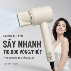 Máy Sấy Tóc Tốc Độ Cao Kachi ION (110.000 vòng/phút) - Sấy Nhanh, Chăm Sóc Tóc Ion Âm, Kiểm Soát Nhiệt NTC