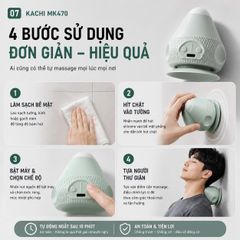 Máy Massage Cổ Vai Gáy Hít Tường Kachi MK470 - Bóng massage huyệt đạo lưng vai