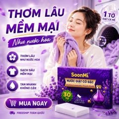 Nước Giặt Cô Đặc SoonMi Hương Lavender - Công Nghệ Giặt Tẩy Thế Hệ Mới (Hộp 30 Tờ) MK
