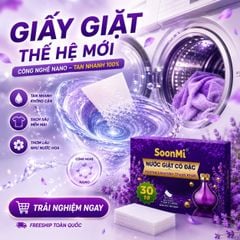 Nước Giặt Cô Đặc SoonMi Hương Lavender - Công Nghệ Giặt Tẩy Thế Hệ Mới (Hộp 30 Tờ) MK