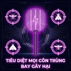 Đèn muỗi có chức năng vợt muỗi Kachi MK386 với đế sạc tích hợp