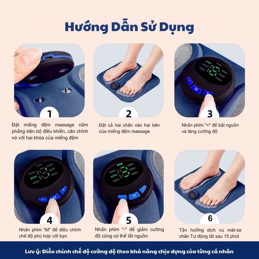 Thảm Massage Chân Xung Điện Kachi MK424 Pin Sạc - Giảm Đau Mỏi, Cải Thiện Tuần Hoàn Máu