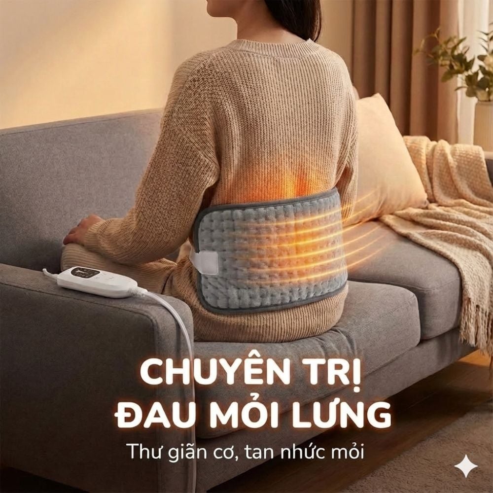 Thảm Chườm Nóng Kachi MK363 giảm đau nhức, đệm sưởi ấm, chăn điện