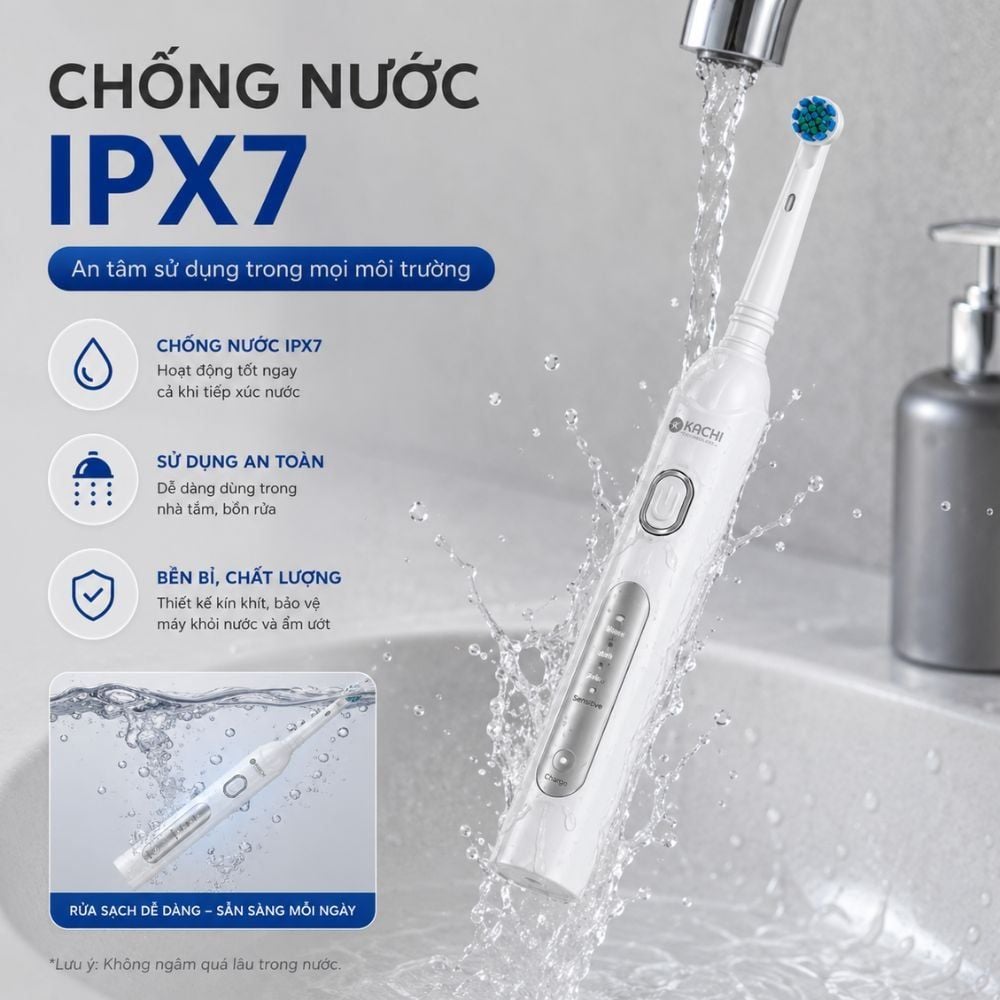 Bàn Chải Điện Đầu Xoay Tròn Kachi MK361