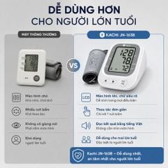 Máy đo huyết áp bắp tay Kachi JN-163B MK | Trợ lý AI đọc kết quả tiếng Việt | Hỗ trợ người cao tuổi mắt kém